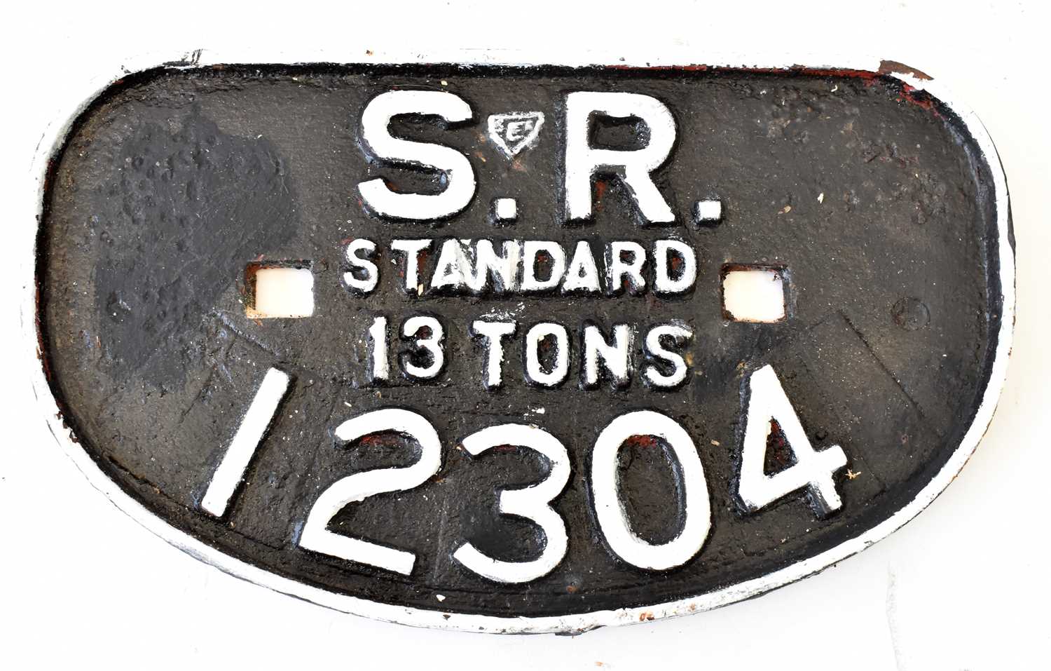 RAILWAYANA; wagon plate, SR 12304 Standard 13 Tons, 16.5 x 27.5cm.