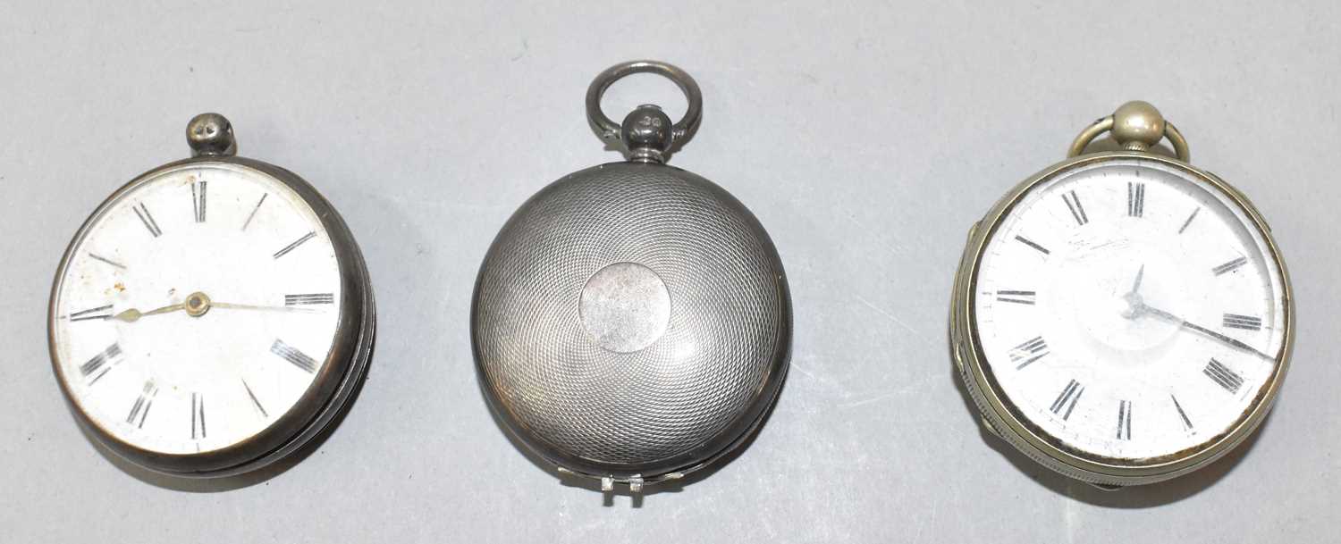 A 19th century hallmarked silver open face key wind pocket watch with movement signed R. Fletcher,