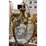 A good quality brass framed ceiling lantern.