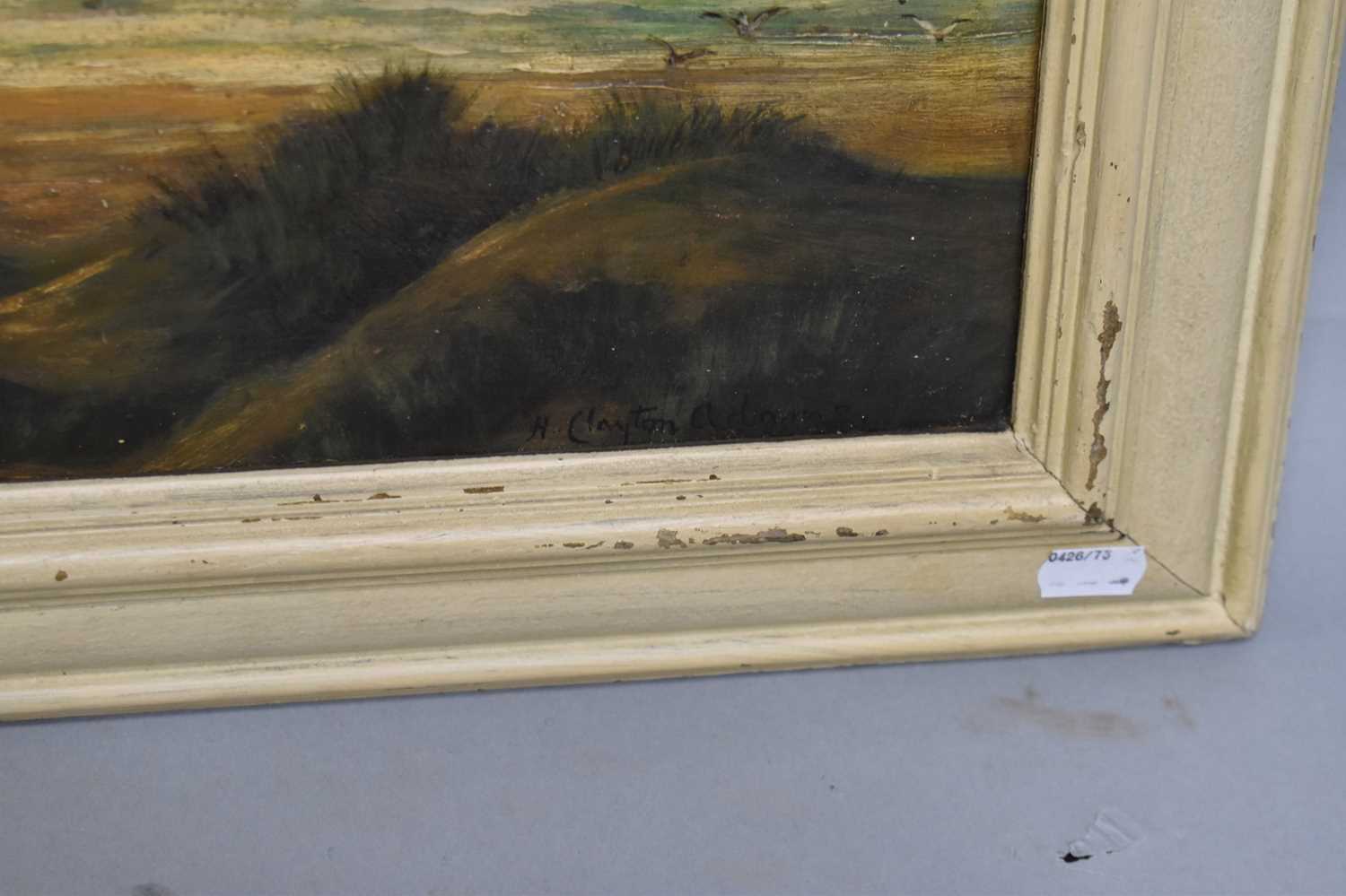 HARRY CLAYTON ADAMS; oil on board, coastal landscape, signed, 40 x 50cm, framed. - Image 2 of 3
