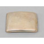 A.J. ZIMMERMAN; a George V hallmarked silver cigarette case of rounded rectangular form,