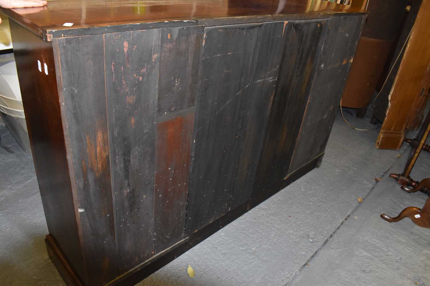 An early 19th century Regency period rosewood breakfront credenza with Egyptian style gilt metal - Image 5 of 5