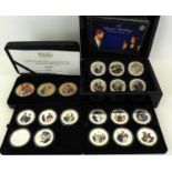 JUBILEE MINT; a three-coin collection celebrating the tenth anniversary of William and Catherine,