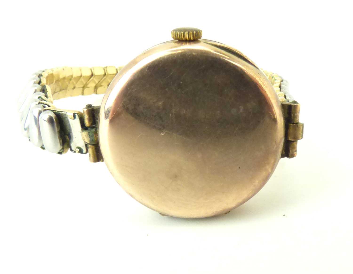 A vintage 9ct gold ladies' wristwatch, the silvered dial set with Arabic numerals, in a 9ct gold - Image 2 of 3