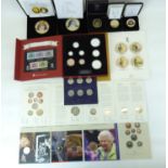 Various collectible coin sets, mostly Royalty and Elizabeth II related, mostly boxed with