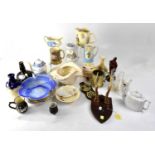 A quantity of miscellanea to include early/mid-20th century ceramics, blue and white teapot, a