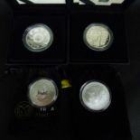 Four collectible silver coins comprising The Royal Mint 'The 1000th Anniversary of the Coronation of