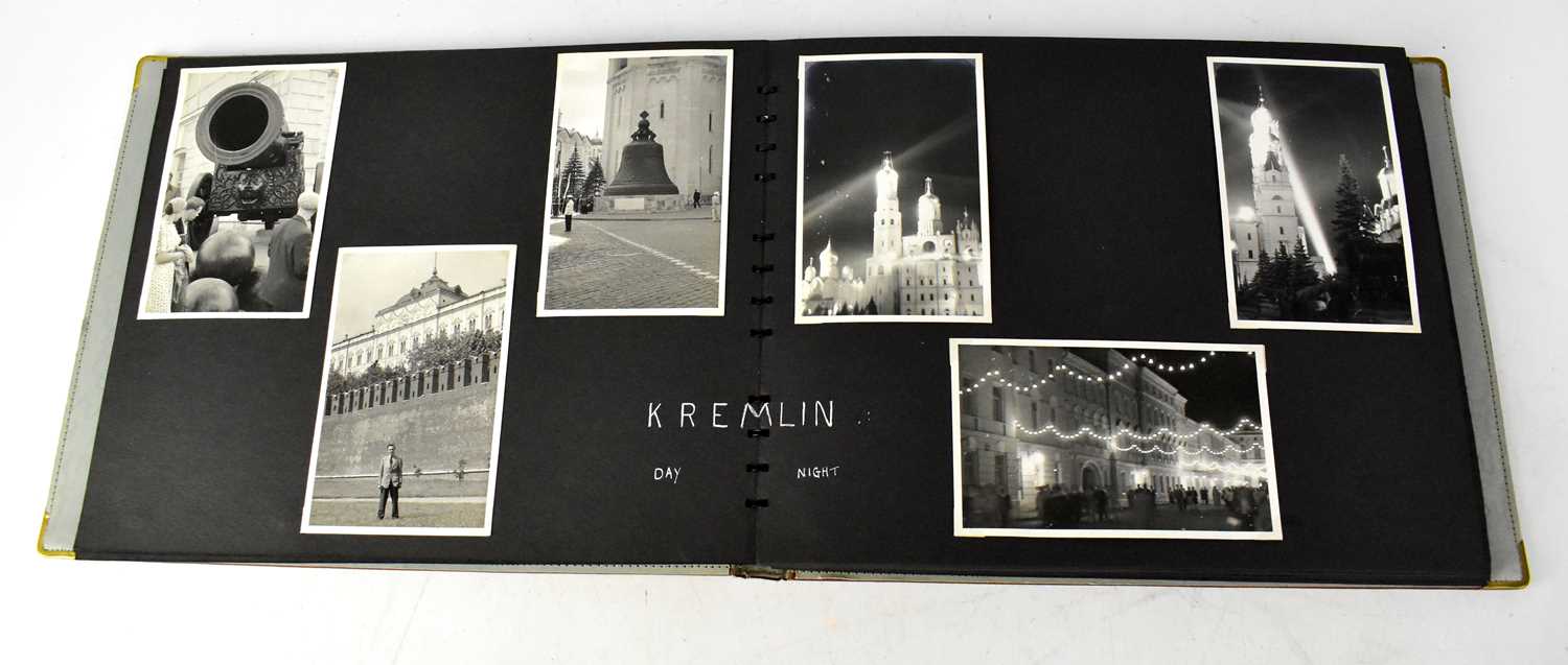 A mid-20th century photograph album containing many black and white photographs, family images, - Image 2 of 2