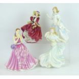 ROYAL DOULTON; four porcelain figures comprising HN5516 'Pretty Ladies - Rebecca', HN3760 'Laura',