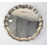 A George V hallmarked silver salver with piecrust edge, engraved 'S & A Golf Club 1932 Captain's