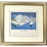 X GARY BLYTHE (b. 1959-); a signed limited edition print 'Conquest of Everest', no.44/950, signed to