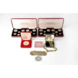 Two cased sets of mint Elizabeth II 'Great Britain's Last Issue Using the £.s.d', together with