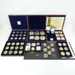 Various commemorative coins, mostly Elizabeth II related and other royalty, mostly with gold