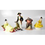 ROYAL DOULTON; four second quality figures comprising HN2054 'Falstaff', HN2260 'The Captain',