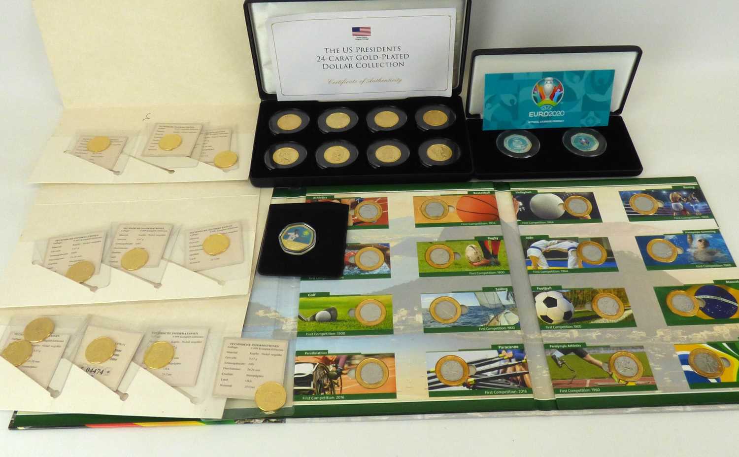 Various modern collectors' coins to include a Rio de Janeiro Brazil 2016 Olympic Games commemorative