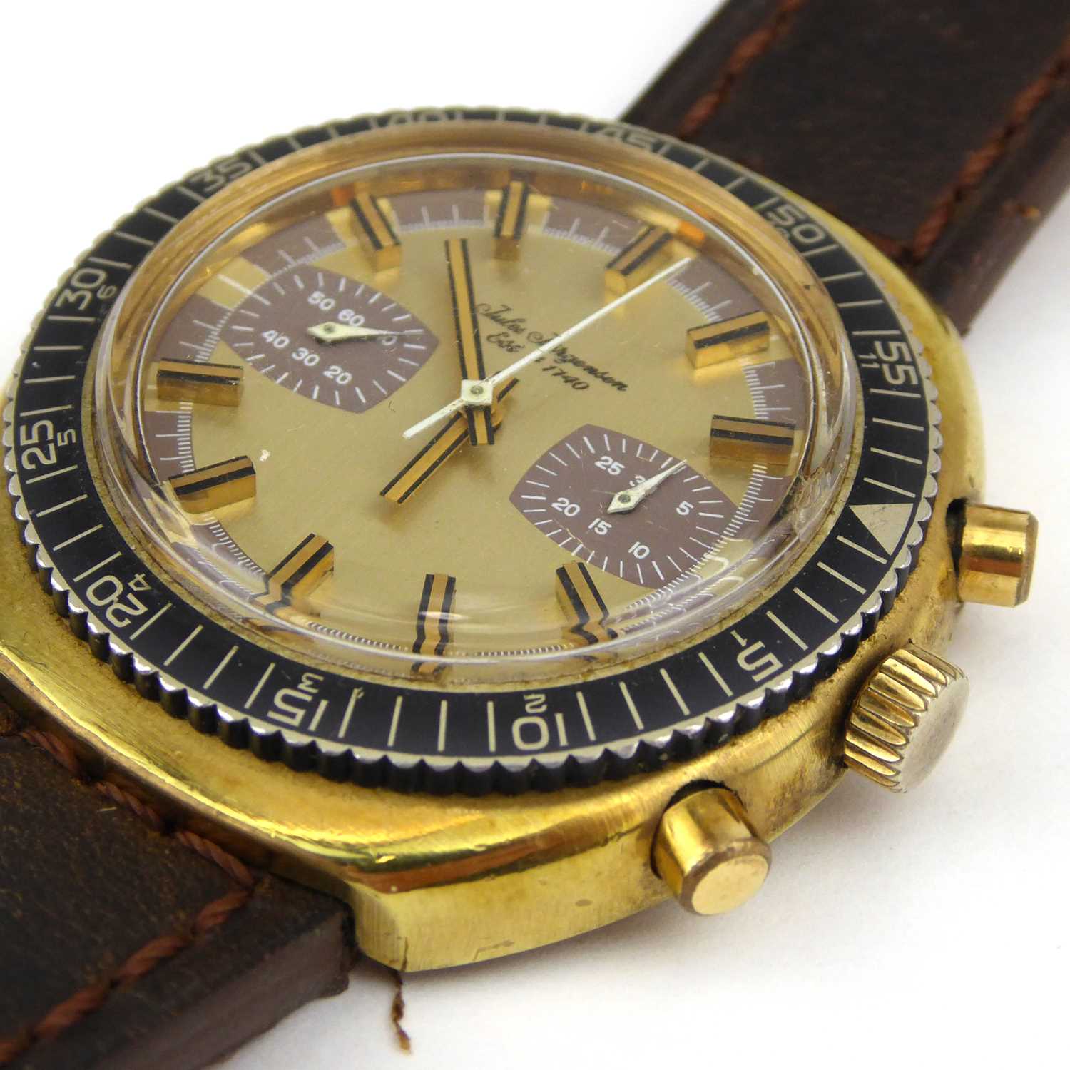 JULES JURGENSEN; a 1970s gentlemen's M-82-325 chronograph wristwatch, the circular dial set with - Image 3 of 4