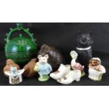 Various items of collectible pottery to include Beatrix Potter figures, Royal Albert 'Little Pig