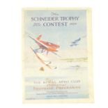 THE ROYAL AERO CLUB; 'The Schneider Trophy Contest September 6th and 7th 1929 Official Souvenir