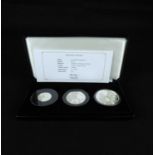 JUBILEE MINT; 'The 75th Anniversary of D-Day' three silver (925) coin collection, comprising a £1