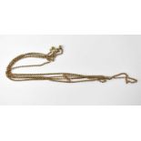 A Victorian belcher link muff chain with swivel clasp, approx. 19g.Length approx. 160cm