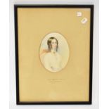 CIRCLE OF RICHARD COSWAY; watercolour, half-length portrait 'Georgiana Fifth Duchess of Devonshire',