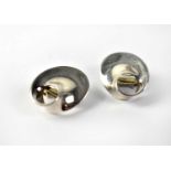 GEORG JENSEN; a pair of sterling silver no.142 'Morbius' earrings.