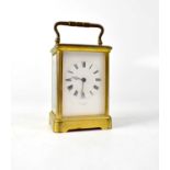 An early/mid-20th century SF cased carriage clock, white dial set with Roman numerals, Lawson &