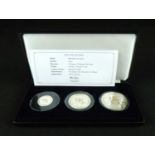 JUBILEE MINT; 'The 95th Birthday of Queen Elizabeth II Three Coin Fine Silver Proof Collection',
