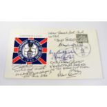 WORLD CUP 1966; a first day cover bearing the signatures of Bobby Moore, Martin Peters, Bobby