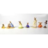 ROYAL DOULTON; seven Bunnykins figures, 'With Love Bunnykins', 'Halloween Bunnykins', 'Daisy