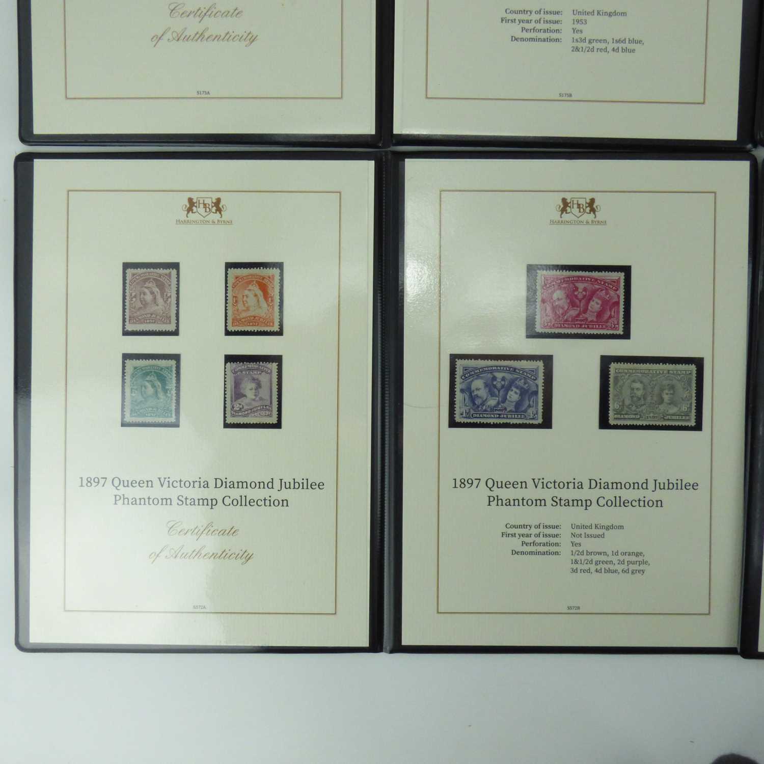 HARRINGTON & BYRNE; six folders containing speciality stamp collections, comprising 'The United - Image 2 of 5