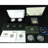 Various silver and other collectors' coins to include The Royal Mint '£20 Fine Silver Coin' 2016 and