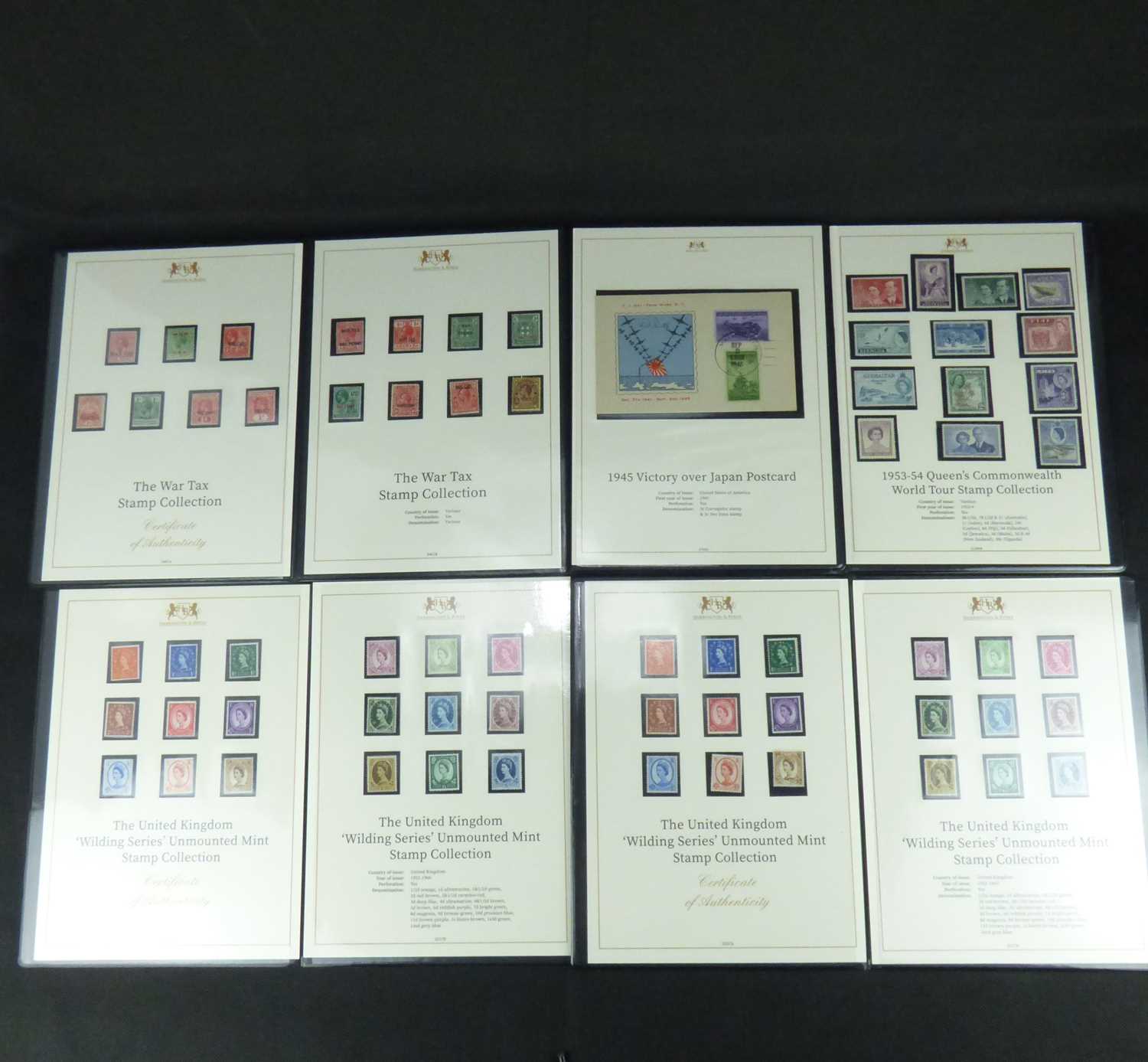 HARRINGTON & BYRNE; five folders of specialist stamp collections, comprising 'The United Kingdom "