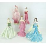 COALPORT; four porcelain figures comprising CW539 'Mystique', limited edition no.4767/9500, 'Classic