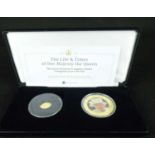 HEIRLOOM COIN COLLECTIONS; a 9ct encapsulated one crown coin (1g), together with a gold plated