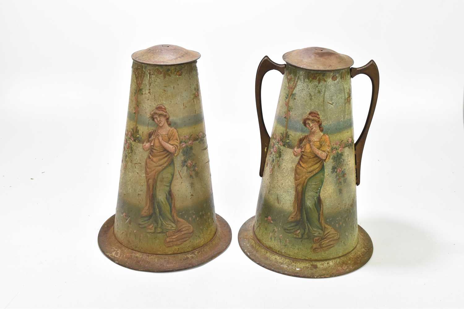 VICTORY V; a pair of original advertising sweet tins in the Art Nouveau style, each of tapering - Image 3 of 4