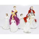 ROYAL DOULTON; seven assorted figures comprising HN2936 ‘Rachel’, HN2152 ‘Adrienne’, HN4258 ‘