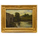 T. HUSON; oil on board, 'The Rippling River', signed lower left, 39 x 27cm, framed and glazed.