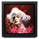 † TROIKA; spray paint on board, 'Captivating', signed verso, 30 x 30cm, framed.Provenance: This is a