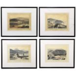 WILLIAM DANIEL; four 19th century hand coloured aquatints, comprising Berriedale, Caithness, On