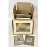 A large quantity of decorative watercolours, prints and drawings, the majority framed and glazed.