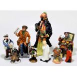 ROYAL DOULTON; nine Royal Doulton figures comprising HN 2162 The Foaming Quart, HN 2891 The