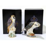 ROYAL CROWN DERBY; two animal form paperweights, comprising 'The Osprey' a signature edition of