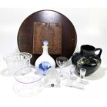 A selection of ceramics and glass, to include an Art Nouveau type vase decorated with Grecian