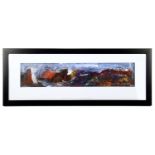 † DAVID WILDE (1913-1974); oil on board, 'Storm Anglesey', 12 x 58.5cm, framed and glazed.