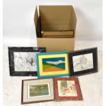 A large quantity of decorative watercolours, prints and drawings, the majority framed and glazed.