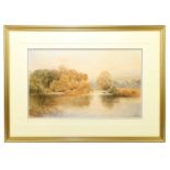 EDMUND MORISON WIMPERIS (1835-1900); watercolour, riverscene, signed lower right, 46 x 28cm,