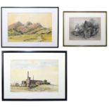 † C.B TAYLOR; watercolour, landscape scene, signed and dated 1962 lower right, 31 x 46cm, together