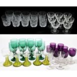 WATERFORD; a small collection of assorted tumblers and glasses with cut and faceted detail, together