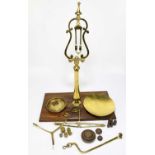 W & T AVERY; a set of late 19th/early 20th century balance scales and associated weights, height